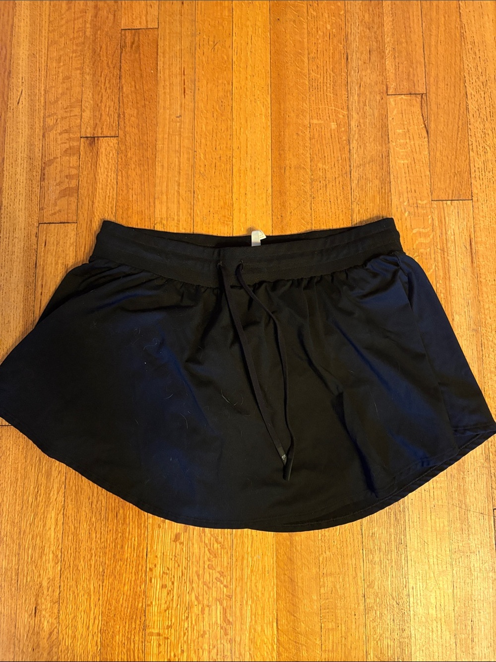 Fabletics Black Circle Skort with Drawstring Waist